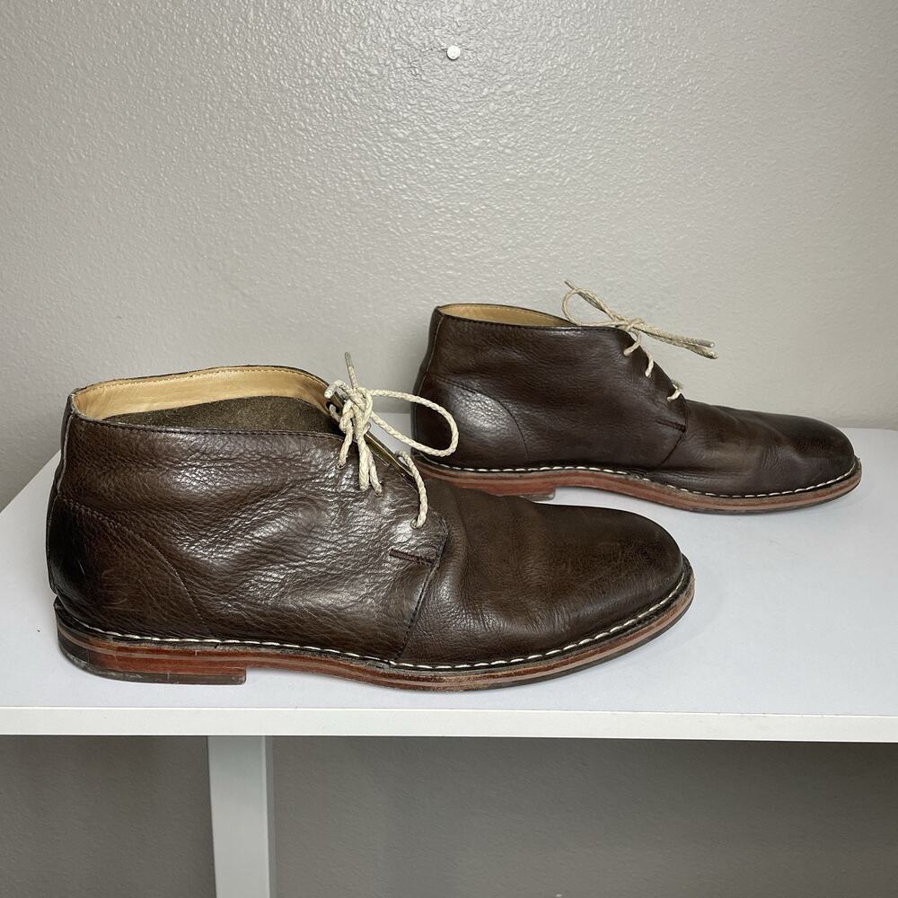 Cole Haan Men's Glenn Chukka Lace-Up Brown Leather Boots C13188 Size US 12 M